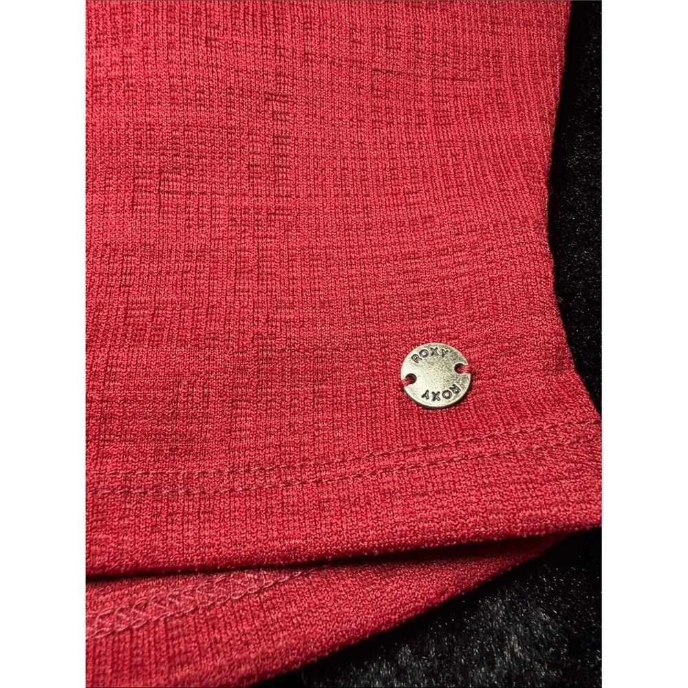 Roxy Good Keepsake Red Burgundy Scoop Neck Crossback Crop Tank Top Large - Picture 6 of 8